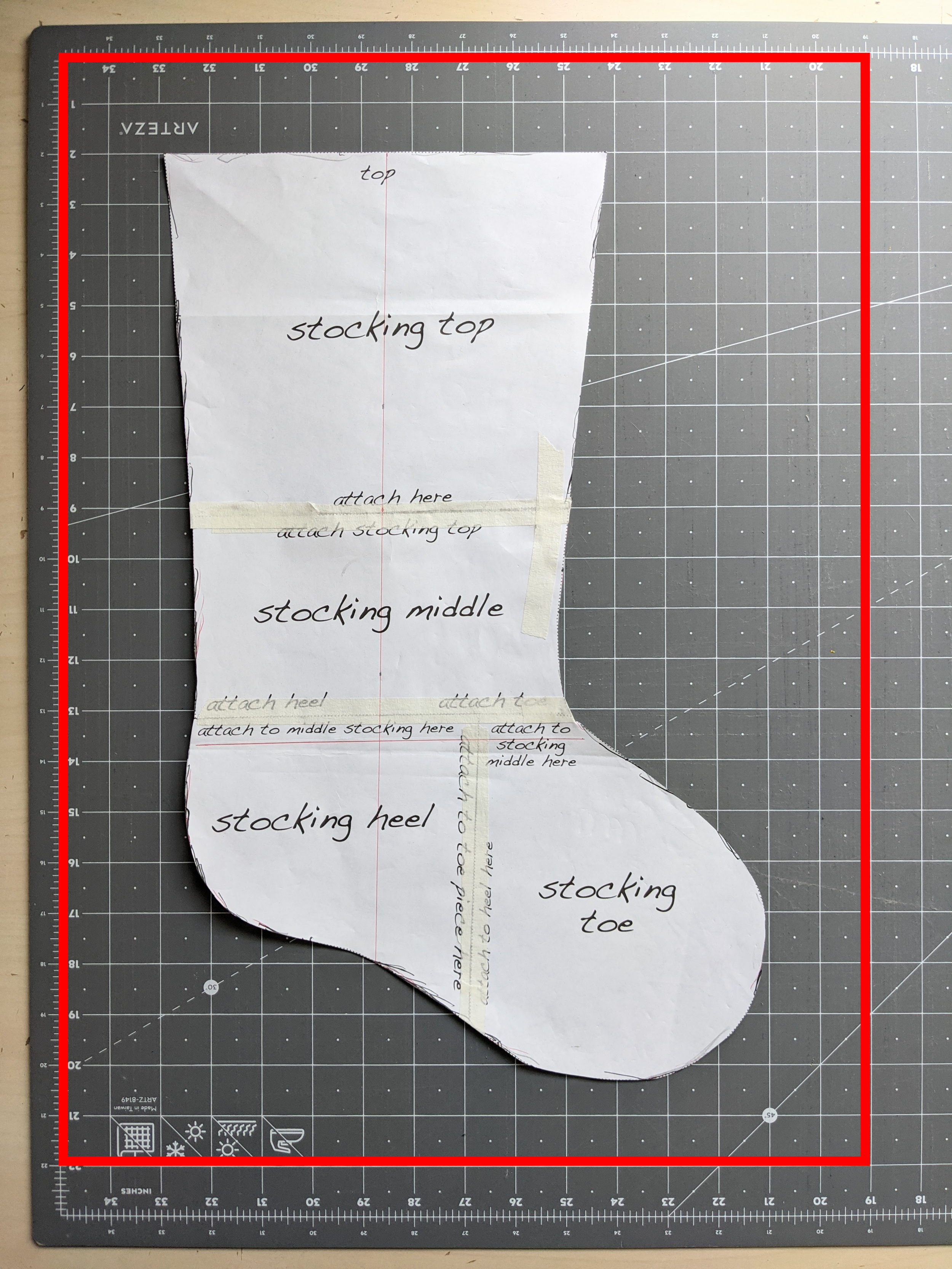 minimalist christmas tree stocking — juniperus threadworks